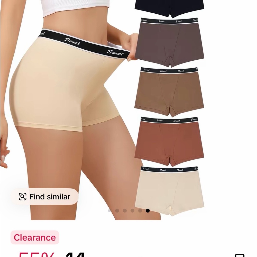 Levao women’s boy shorts underwear 100% cotton 5 piece